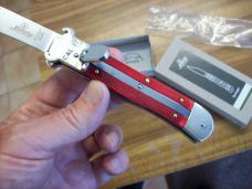 Hubertus Knife Shellpuller Patronenzieher Solingen Germany Rare Red Bone Large Size 11 UNUSED NIB.