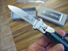 Hubertus Knife Shellpuller Patronenzieher Solingen Germany Rare Green Bone Large Size 11 UNUSED NIB.