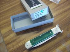 Hubertus Knife Shellpuller Patronenzieher Solingen Germany Rare Green Bone Large Size 11 UNUSED NIB.