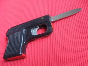 Vintage Gun Switchblade Knife