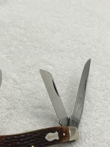 Schrade 825 Razor Blade Stainless 3 Blade Stockman Made In USA Vintage