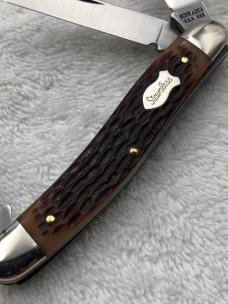 Schrade 825 Razor Blade Stainless 3 Blade Stockman Made In USA Vintage