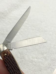 Schrade 825 Razor Blade Stainless 3 Blade Stockman Made In USA Vintage