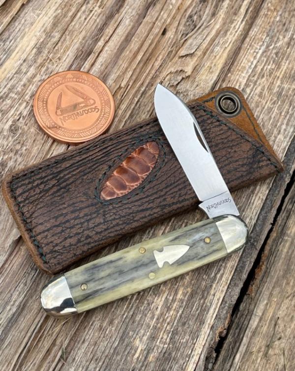 NORTHWOODS KNIVES ** INDIAN RIVER JACK GIRAFFE BONE GEC MADE NORTHWOODS KNIVES ** INDIAN RIVER JACK GIRAFFE BONE GEC MADE