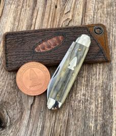 NORTHWOODS KNIVES ** INDIAN RIVER JACK GIRAFFE BONE GEC MADE