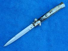  11"  Italian Stiletto Brazilian-Horn Handles- SS Bayonet Blade