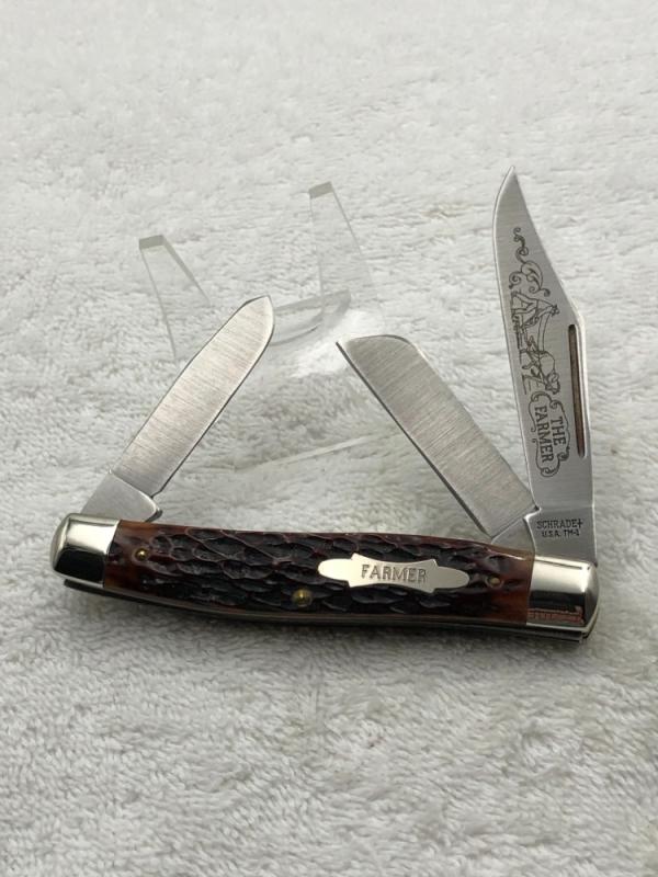 Schrade TM-1 3 Blade Stockman "The Farmer" Made In USA Schrade TM-1 3 Blade Stockman "The Farmer" Made In USA