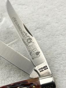 Schrade TM-4 2 Blade Trapper "Lumberman" Made In USA