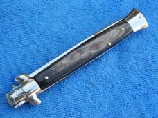  11"  Italian Stiletto Brazilian-Horn Handles- SS Swedge Blade