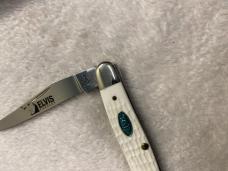 Case XX USA 2011 White SS Elvis Presley Muskrat Knife in Box
