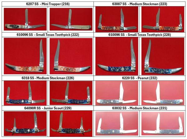 8 Officially Licensed Boy Scout Knives From Case - All New + Uncarried + Unused (216-232)