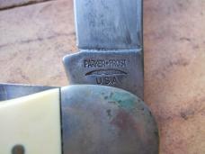 PARKER FROST BEAR CUB FOLDING HUNTER SCRIMSHAW KNIFE USA