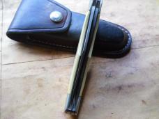 PARKER FROST BEAR CUB FOLDING HUNTER SCRIMSHAW KNIFE USA