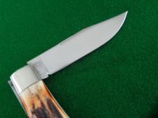 Discontinued Schatt & Morgan File & Wire tested STAG Mountain Man large TRAPPER lock back 