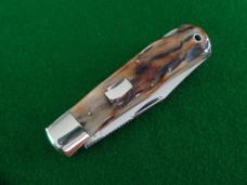 Discontinued Schatt & Morgan File & Wire tested STAG Mountain Man large TRAPPER lock back 