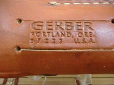 GERBER PORTLAND U.S.A. LEATHER BELT SHEATH NEVER WARN FOR KNIFE UP TO 4 3/4" IN LENGTH