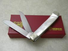 Boker Solingen Germany Pearl "Cinch" Trapper Knife NIB