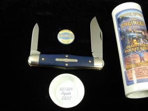 Great Eastern Cutlery GEC Smooth Blue Agate ESPL Engineer Knife 321224 NIT Made In USA