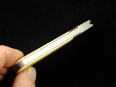 Kroo Aged Bone Paper Micarta Striped Raven Knife South Africa 3.75" Closed Magnacut Blade