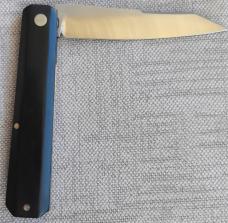 K'roo DragonFly Shadow...4" clsd...Black Richlite...red G10 accents and shield..Rwl34...fileworked 