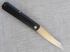K'roo DragonFly Shadow...4" clsd...Black Micarta...red G10 accents and bolt shield..Rwl34..filework 