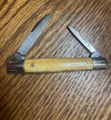 OLDEST MILLER BROS.1800's IVORY HALF WHITTLER