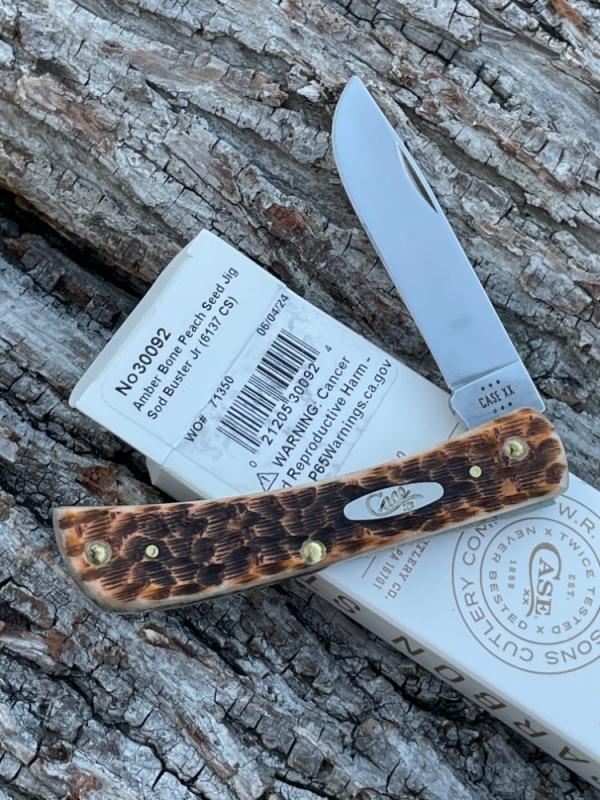 CASE XX ** 2024 AMBER CS PEACH SEED JIG SOD BUSTER JR