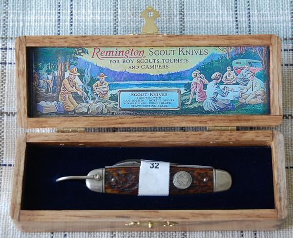 Official BSA #1466 Remington #RS3333 Boy Scout Knife Circa 1935-1939 +Store Display Box (32)