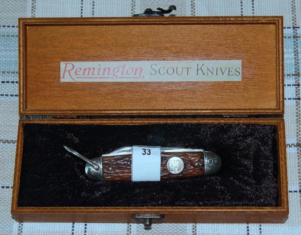 Official BSA #1466 Remington #RS3333 Boy Scout Knife Circa 1935-1939 +Store Display Box (33)