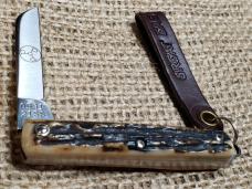 Great Eastern Cutlery Sambar Stag Keychain Knife. Stainless Steel, New in Tube, GEC 052121 Gorgeous!