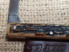 Great Eastern Cutlery Sambar Stag Keychain Knife. Stainless Steel, New in Tube, GEC 052121 Gorgeous!