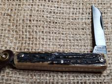 Great Eastern Cutlery Sambar Stag Keychain Knife. Stainless Steel, New in Tube, GEC 052121 Gorgeous!