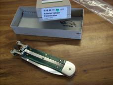 Hubertus Knife Shellpuller Patronenzieher Solingen Germany Rare Green Bone Large Size 11 UNUSED NIB.