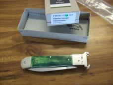 Hubertus Knife Shellpuller Patronenzieher Solingen Germany Rare Green Bone Large Size 11 UNUSED NIB.