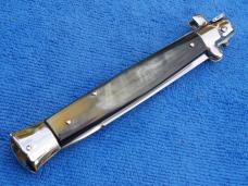  11"  Italian Stiletto Brazilian-Horn Handles- SS Swedge Blade