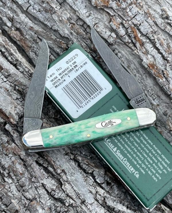 CASE XX ** SFO 2000 PEACOCK APPALOOSA DAMASCUS MUSKRAT CASE XX ** SFO 2000 PEACOCK APPALOOSA DAMASCUS MUSKRAT