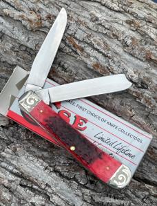 CASE XX ** 1988 RED JIGGED BONE SCROLLED RAZOR TRAPPER 