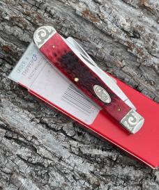 CASE XX ** 1988 RED JIGGED BONE SCROLLED RAZOR TRAPPER 