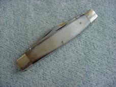 Incredibly RARE SARGENT U.S.A.(Queen), Gold, Etched M.B., Smoked Pearl Stockman's Knife - MINT