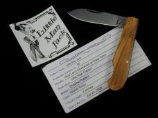 Titusville Cutlery Holy Land Olivewood EZ Open Little Man Shadow Jack Knife 1 of 35 COA USA Made