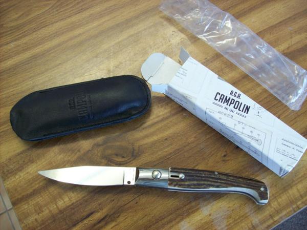 A.G.A. Campolin Pattada Scarce Italian Automatic Genuine Stag/Antler UNUSED W/Pouch & Box A.G.A. Campolin Pattada Scarce Italian Automatic Genuine Stag/Antler UNUSED W/Pouch & Box