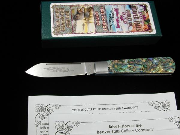 Beaver Falls Cutlery LVS Abalone Jack Knife from Cooper Cutlery Made In USA 2023 Beaver Falls Cutlery LVS Abalone Jack Knife from Cooper Cutlery Made In USA 2023
