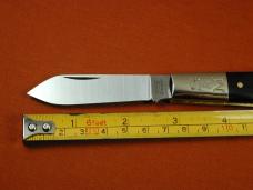 Schatt & Morgan Smooth Buffalo Horn Barlow Knife Rare 69BHNY USA Made New York Tang Stamp
