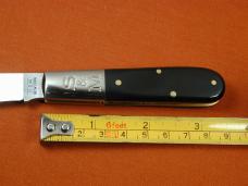 Schatt & Morgan Smooth Buffalo Horn Barlow Knife Rare 69BHNY USA Made New York Tang Stamp