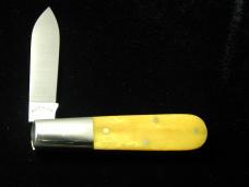 Schatt & Morgan Yellow Smooth Camel Bone Barlow Knife Rare 69YSCB Winchester Ohio Tang Stamp