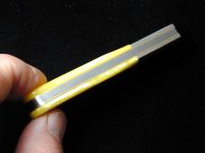 Schatt & Morgan Yellow Smooth Camel Bone Barlow Knife Rare 69YSCB Winchester Ohio Tang Stamp