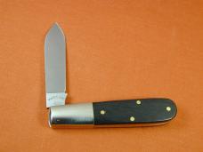 Schatt & Morgan Ebony Wood Barlow Knife By Cooper Cutlery Rare 69 S&M E Made In USA S&W Tang Stamp