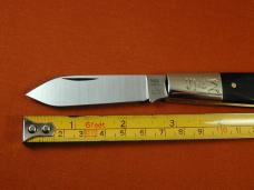 Schatt & Morgan Ebony Wood Barlow Knife By Cooper Cutlery Rare 69 S&M E Made In USA S&W Tang Stamp