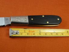 Schatt & Morgan Ebony Wood Barlow Knife By Cooper Cutlery Rare 69 S&M E Made In USA S&W Tang Stamp