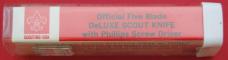 Official BSA #1046 Imperial Boy Scout Knife Simulated Wood +Box 1957-1963 (126)